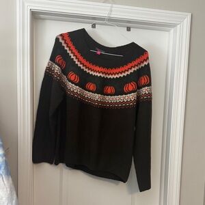 Vince Camuto Black and Orange Knit Sweater